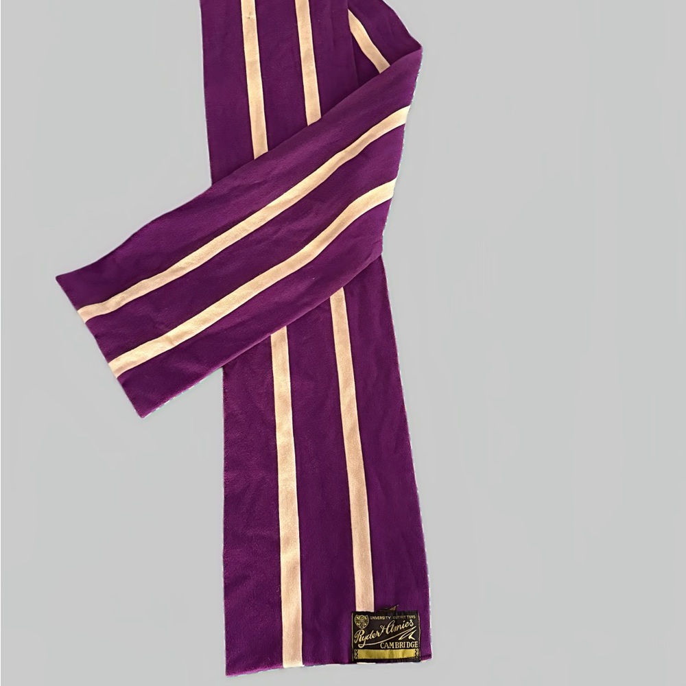 Purple and white Men's Scarf - Picture 3 of 4